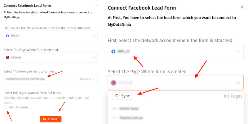 Facebook leads forms 